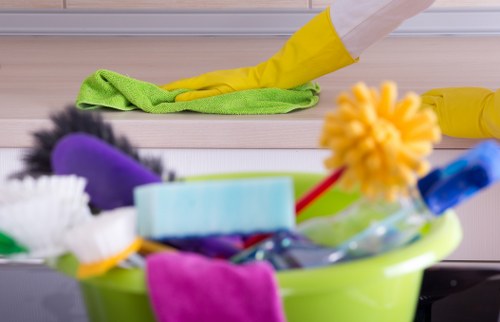 Professional curtain cleaning service handling delicate drapes